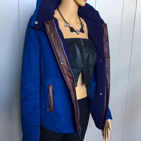 Kia Ma Man Man🍁| Quilted Faux Leather Trim Jacket. - Picture 2 of 7